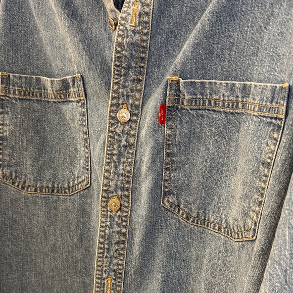 Levi's Classic Blue Denim Button Shirt Jacket Size M - Picture 3 of 4